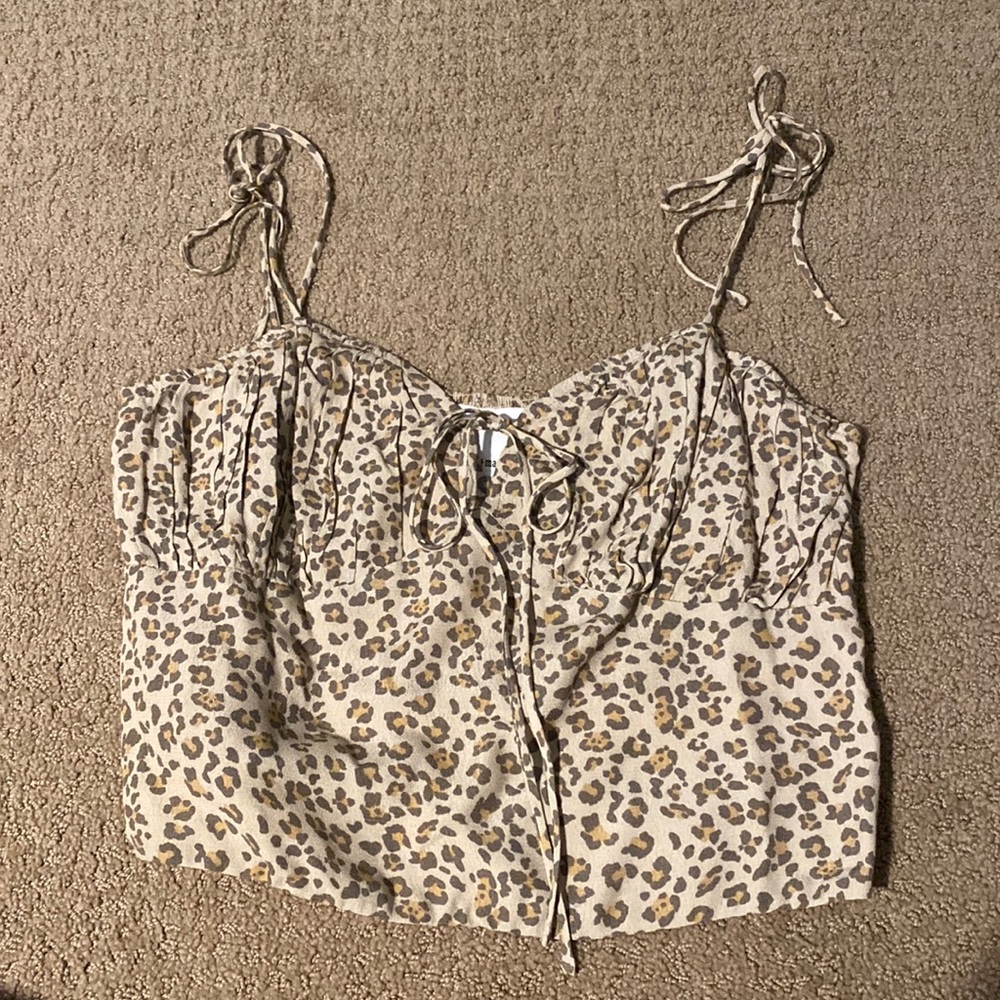 cheetah print crop top